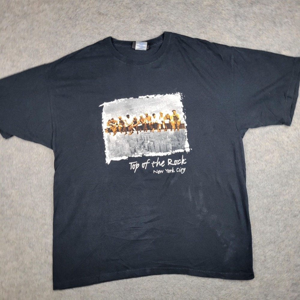 Top Of The Rock Shirt Mens XL‎ Black New York City Skyline Graphic Tee Souvenir